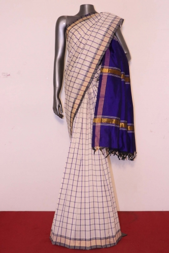 Handloom Checks Pure Cotton Saree